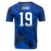 Maillot de Supporter Etats-Unis DUNN 19 Extérieur Coupe du Monde 2022 Pour Homme